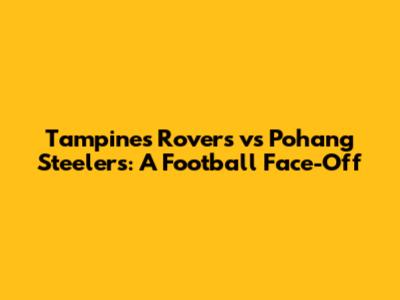 Tampines Rovers vs Pohang Steelers: A Football Face-Off