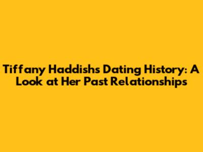 Tiffany Haddish's Dating History: A Look at Her Past Relationships