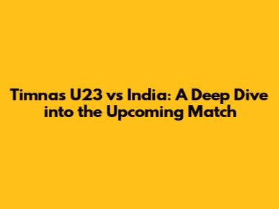 Timnas U23 vs India: A Deep Dive into the Upcoming Match