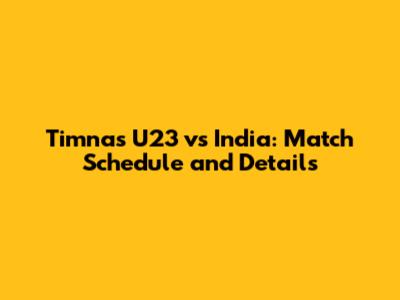 Timnas U23 vs India: Match Schedule and Details