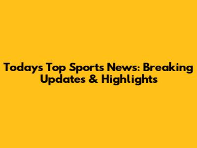 Today's Top Sports News: Breaking Updates & Highlights