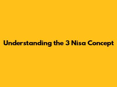 Understanding the "3 Nisa" Concept