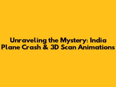 Unraveling the Mystery: India Plane Crash & 3D Scan Animations