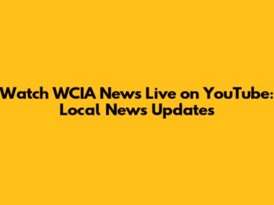 Watch WCIA News Live on YouTube: Local News Updates