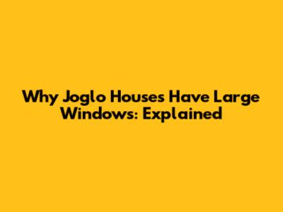 Why Joglo Houses Have Large Windows: Explained