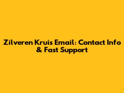 Zilveren Kruis Email: Contact Info & Fast Support