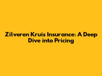 Zilveren Kruis Insurance: A Deep Dive into Pricing