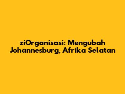 ziOrganisasi: Mengubah Johannesburg, Afrika Selatan